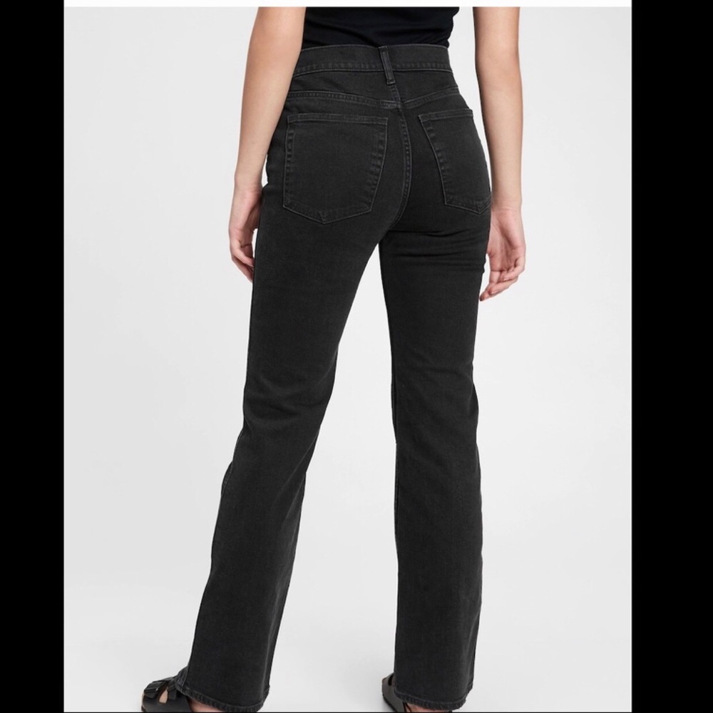 Gap Vintage Flare High Rise absolute black denim jeans size 30/10R